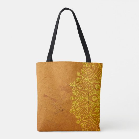 Rust Mandala Zen Rustikaler Geist Tasche (Rückseite)