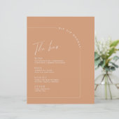 Rust Minimalistisch Calligraphy Wedding Bar Menu (Stehend Vorderseite)