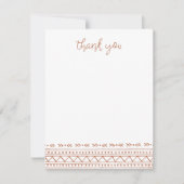 Rust Modern Boho Vielen Dank Mitteilungskarte (Vorderseite)