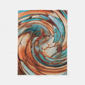 Rust N Blue Abstrakt Art Fleece Blanket (Vorderseite)
