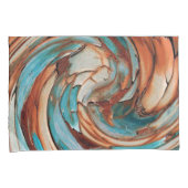 Rust N Blue Abstrakt Art Pillow Case Kissenbezug (Vorderseite-Rechts)
