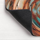 Rust N Blue Abstrakt Delphin Art Mouse Pad Mousepad (Ecke)