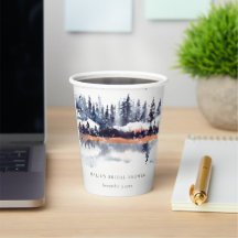 Rust Navy Winter Pine Forest Snow Brautparty