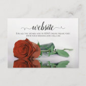 Rust oder Burnt Orange Rose Elegant Wedding Websit Begleitkarte (Vorderseite)