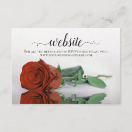Rust oder Burnt Orange Rose Elegant Wedding Websit Begleitkarte