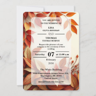 Rust Olive Botanische Hochzeitseinladung Einladung