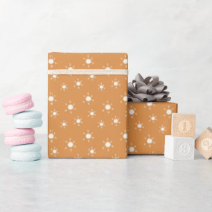 Rust Orange Abstrakt Sun Modern Boho Gift Wrap Geschenkpapier