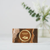 Rust Orange Agate Rechtsanwalt Gold Pen Nib Visitenkarte (Stehend Vorderseite)