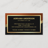 Rust Orange Anwalt Gold Pen Nib Notar Visitenkarte (Rückseite)