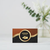 Rust Orange Anwalt Gold Pen Nib Notar Visitenkarte (Stehend Vorderseite)