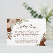 Rust Orange Boho Bloral Wedding wünscht gut Begleitkarte (Stehend Vorderseite)