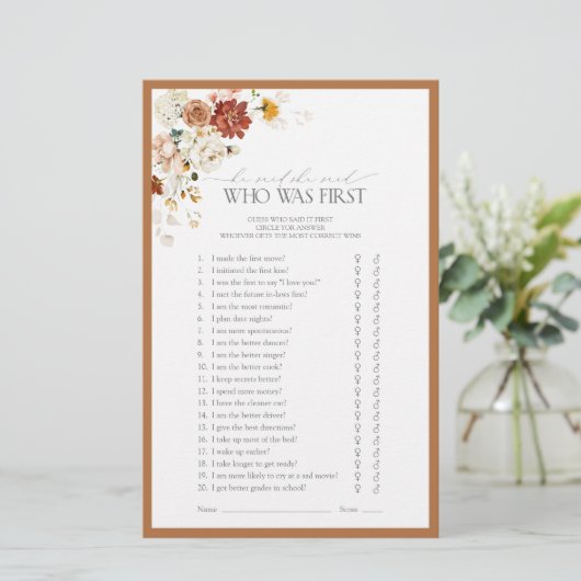 Rust Orange Brautparty (Stehend Vorderseite)