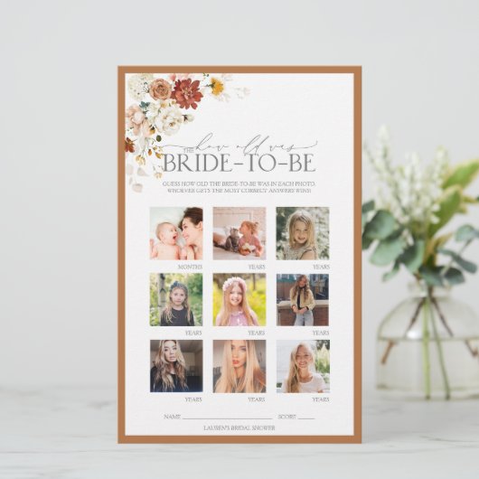 Rust Orange Brautparty (Stehend Vorderseite)