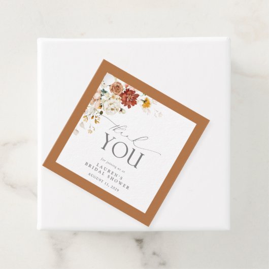 Rust Orange Brautparty Geschenkanhänger (Beispiel)