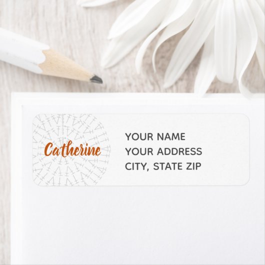 Rust Orange Crochet Chart Label (Insitu)