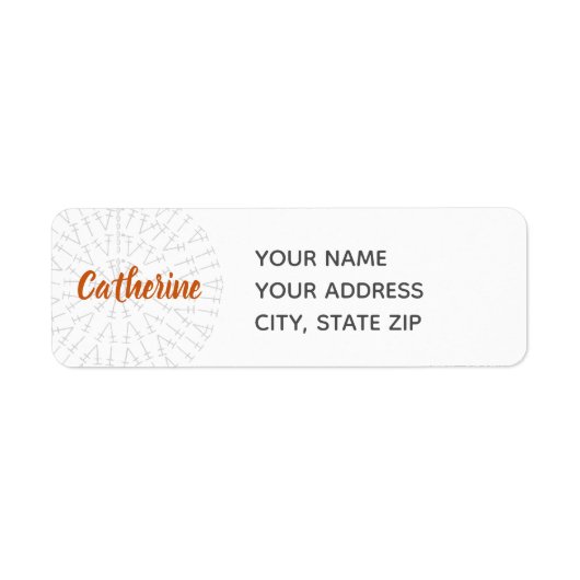 Rust Orange Crochet Chart Label (Vorne)