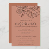 RUST ORANGE DESERT CACTI ERFOLGREICHE WORKSHOP-VER EINLADUNG (Vorne/Hinten)