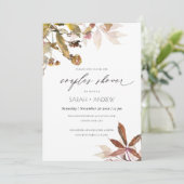 Rust Orange Fall Tree Branch Couples Dusche laden Dankeskarte (Stehend Vorderseite)