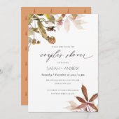 Rust Orange Fall Tree Branch Couples Dusche laden Dankeskarte (Vorne/Hinten)