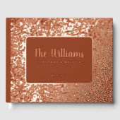 Rust Orange Foil Guest Book Foto Gästebuch Einziga (Vorderseite)