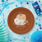 Rust Orange Little Pumpkin Baby Shower Pappteller (Party)