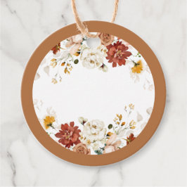 Rust Orange Mimosa Bar Juice Tags für Handschrifte Geschenkanhänger