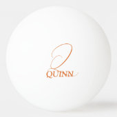 Rust Orange Mit Monogramm Ping Pong Paddle Tischtennisball (Vorderseite)