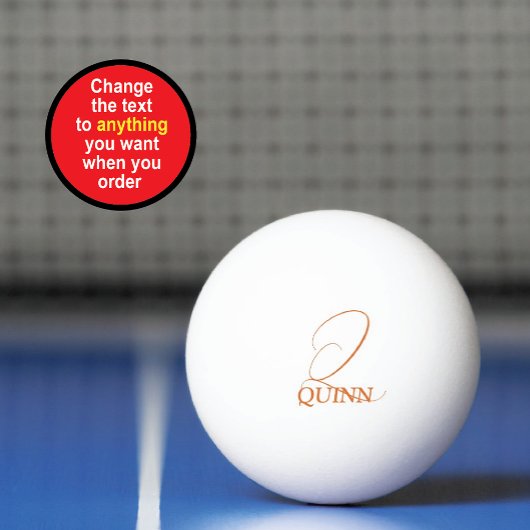 Rust Orange Mit Monogramm Ping Pong Paddle Tischtennisball