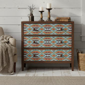 Rust Orange Red Black Aqua Seidenpapier