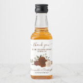Rust Orange Rose Elegant Wedding Danke Mini Alkoholflaschenetikett (Vorderseite)