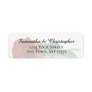 Rust Orange Rose Elegante Hochzeitsstimmung Rückse