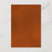 Rust Orange Rose Elegante Wedding Details QR Code Begleitkarte (Rückseite)