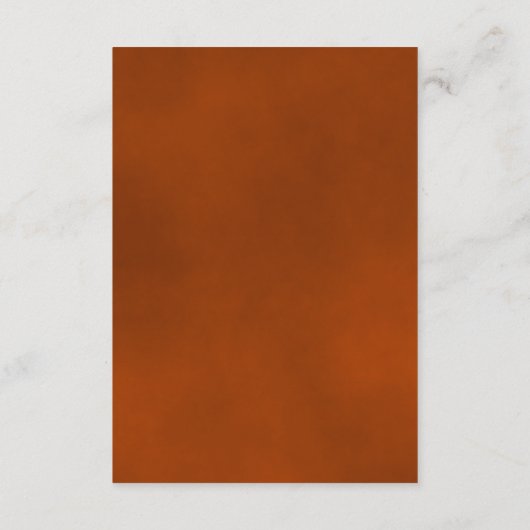 Rust Orange Rose Elegante Wedding Details QR Code Begleitkarte (Rückseite)