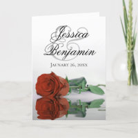 Rust Orange Rose Elegantes romantisches Foto Hochz