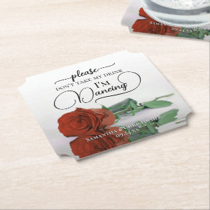 Rust Orange Rose Nimm meine Trinkehe nicht. Untersetzer