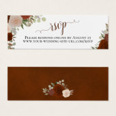 Rust Orange Rose Rustikale Blumenkarte Online UAWG (Vorne & Hinten)