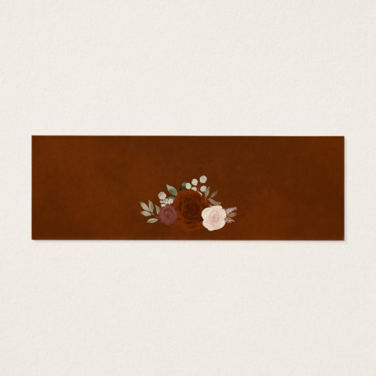 Rust Orange Rose Rustikale Blumenkarte Online UAWG (Rückseite)