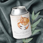 Rust Orange Sand Coastal Crab Nautical Wedding Dosenkühler