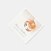 Rust Orange Sand Coastal Crab Nautical Wedding Serviette (Ecke)