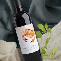 Rust Orange Sand Coastal Crab Nautical Wedding