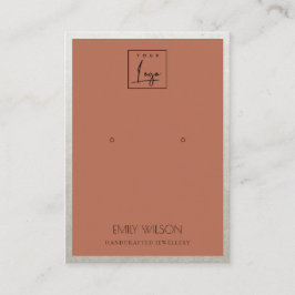 RUST ORANGE SILVER GRENZLOGO-EREIGNISANZEIGE VISITENKARTE