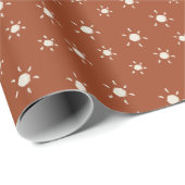 Rust Orange und Cream Sun Boho Abstrakte Geschenkw Geschenkpapier (Rolleneckpunkt)