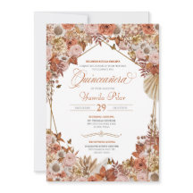 Rust Orange Verlasse Autum Falll Floral Quinceaner