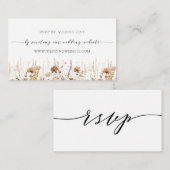Rust Orange Wedding RSVP Online im Herbst Begleitkarte (Vorne/Hinten)