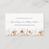 Rust Orange Wedding RSVP Online im Herbst Begleitkarte (Vorderseite)