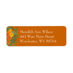 Rust Orange Wedding Vintag Floral