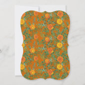 Rust Orange Wedding Vintag Floral Einladung (Rückseite)