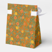 Rust Orange Wedding Vintag Floral Geschenkschachtel (Rückseite)