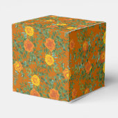 Rust Orange Wedding Vintag Floral Geschenkschachtel (Rückseite)