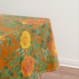 Rust Orange Wedding Vintag Floral Tischdecke